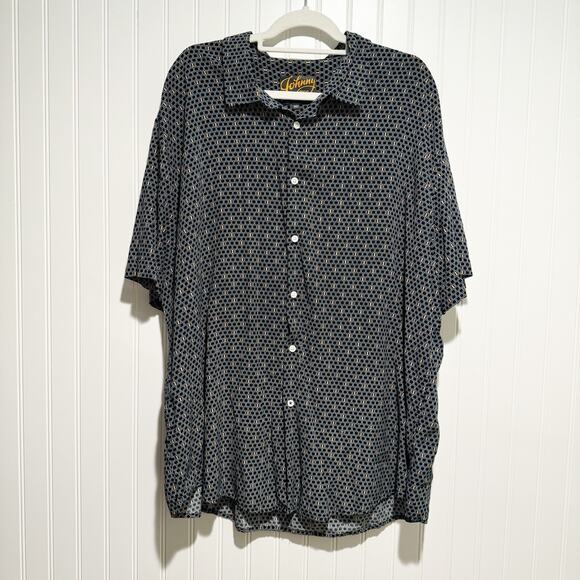 Johnny Bigg Other - Johnny Bigg Printed Button Up Shirt Short Sleeves Mens 3X